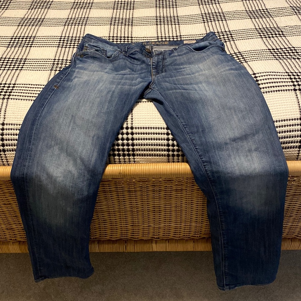 Mavi Men's Straight Jeans in Washed Blue